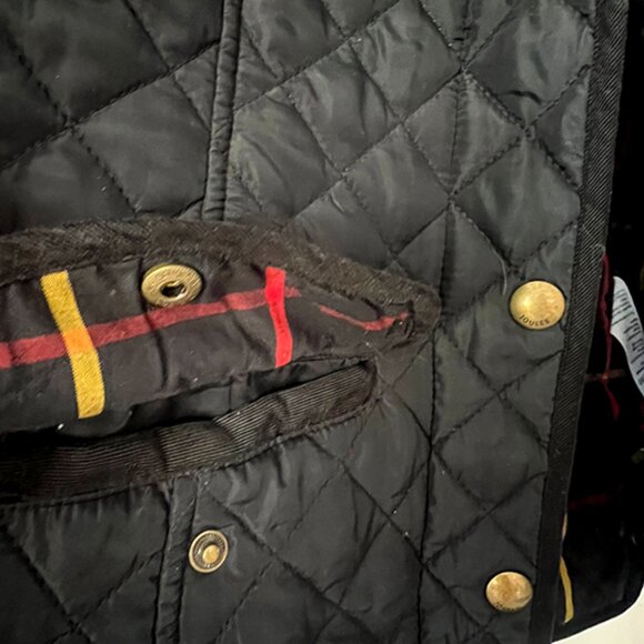 Joules Marcotte Quilted Jacket with Plaid Interior - Size 4 - Picture 9 of 11